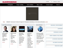 Tablet Screenshot of electrosonic.com